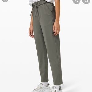 Lululemon Keep Moving Pant sage green/gray color